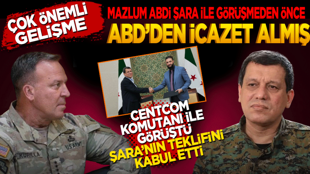 Mazlum Abdi, CENTCOM Komutanı ile Görüştü, Ardından Suriye ile Anlaşma İmzaladı