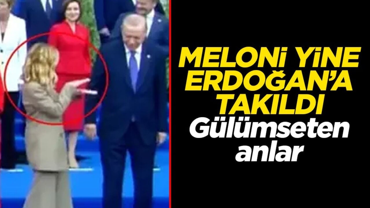 Meloni yine Erdoğan’a takıldı! Gülümseten anlar…