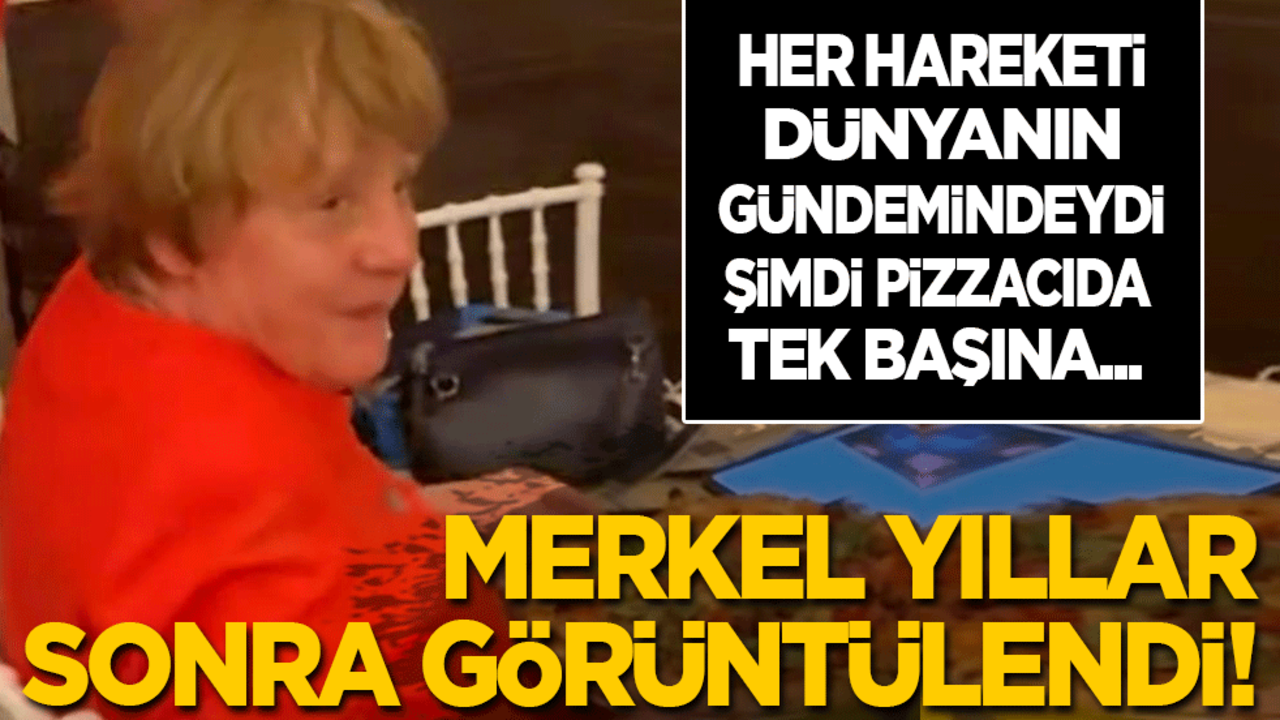 Merkel yıllar sonra görüntülendi! Her hareketi dünyanın gündemindeydi, şimdi pizzacıda tek başına...