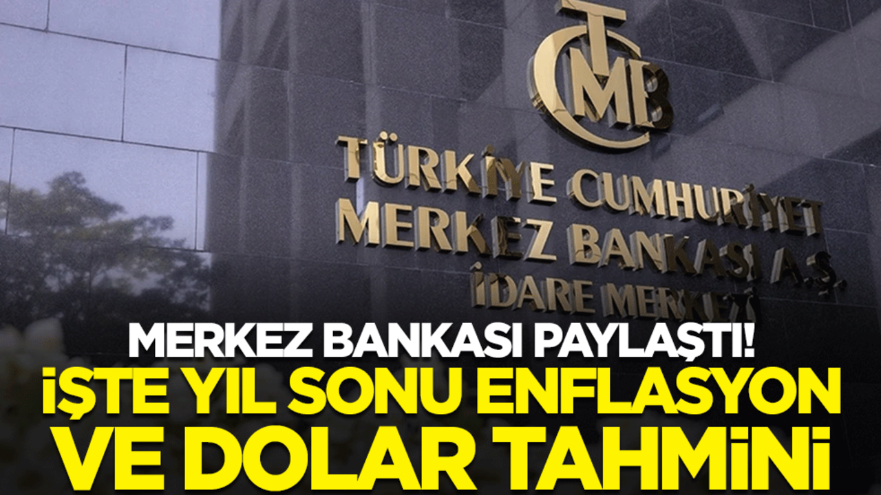 Merkez Bankası paylaştı! İşte yıl sonu enflasyon ve dolar tahmini