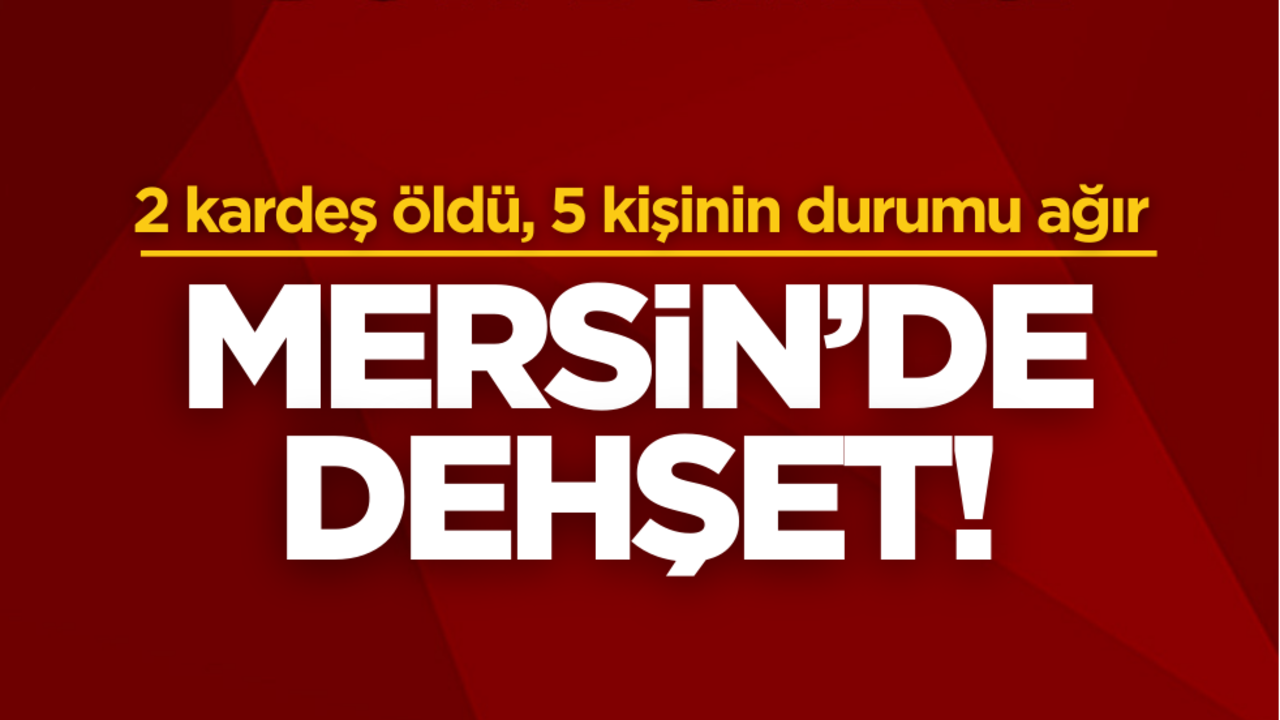 Mersin’de korkunç olay! 2 kardeş öldü, 5 kişinin durumu ağır