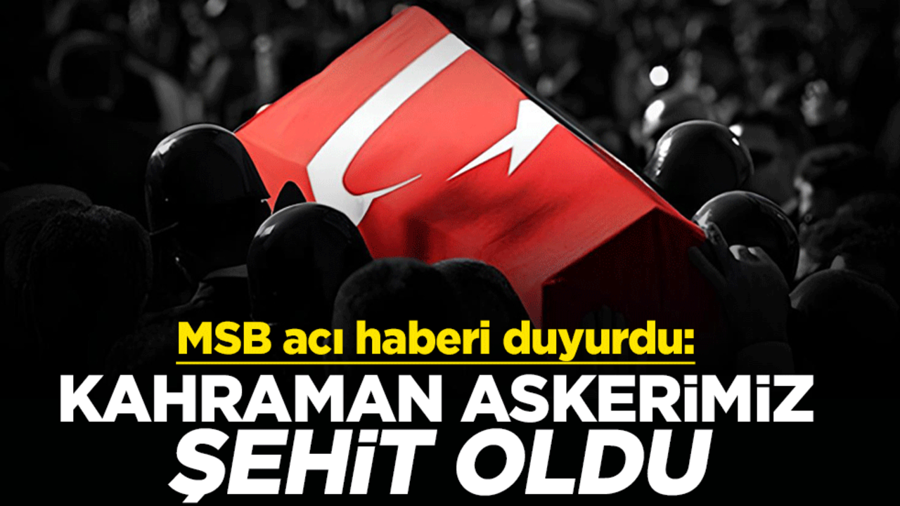 Milli Savunma Bakanlığı acı haberi duyurdu: Kahraman askerimiz şehit oldu