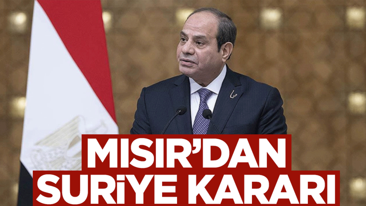 Mısır'dan Suriye kararı