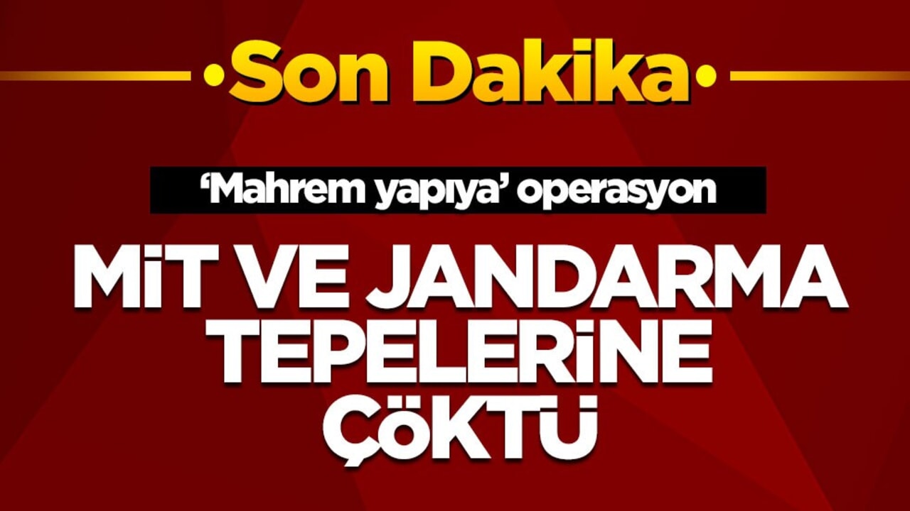 MİT ve jandarmadan "mahrem yapıya" operasyon! Gözaltılar var
