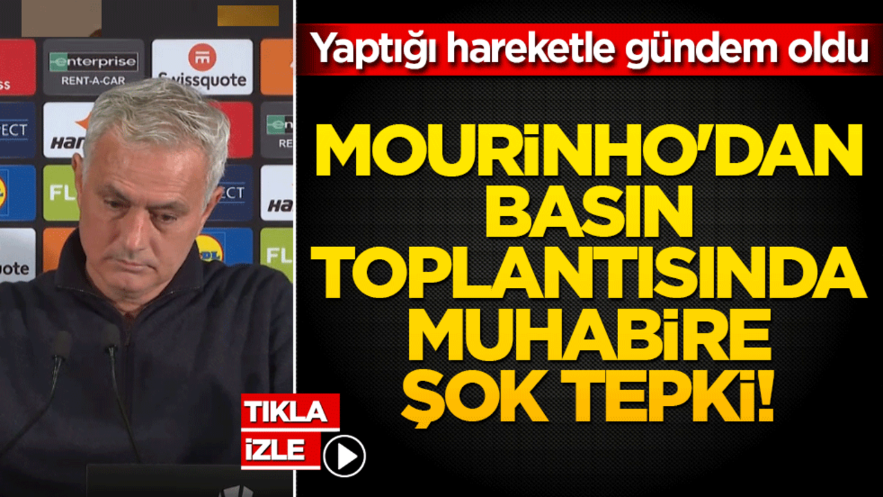 Mourinho’dan basın toplantısında muhabire olay tepki! Horlama taklidiyle gündem oldu