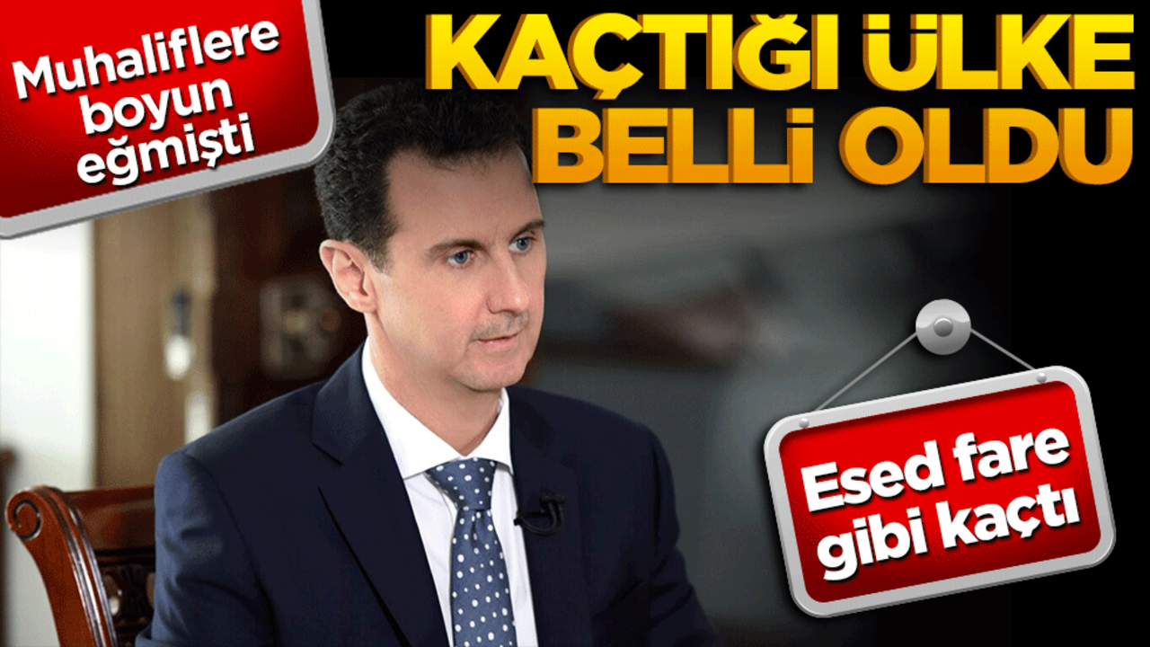 Muhaliflere boyun eğen Esed'in hangi ülkeye kaçtığı belli oldu