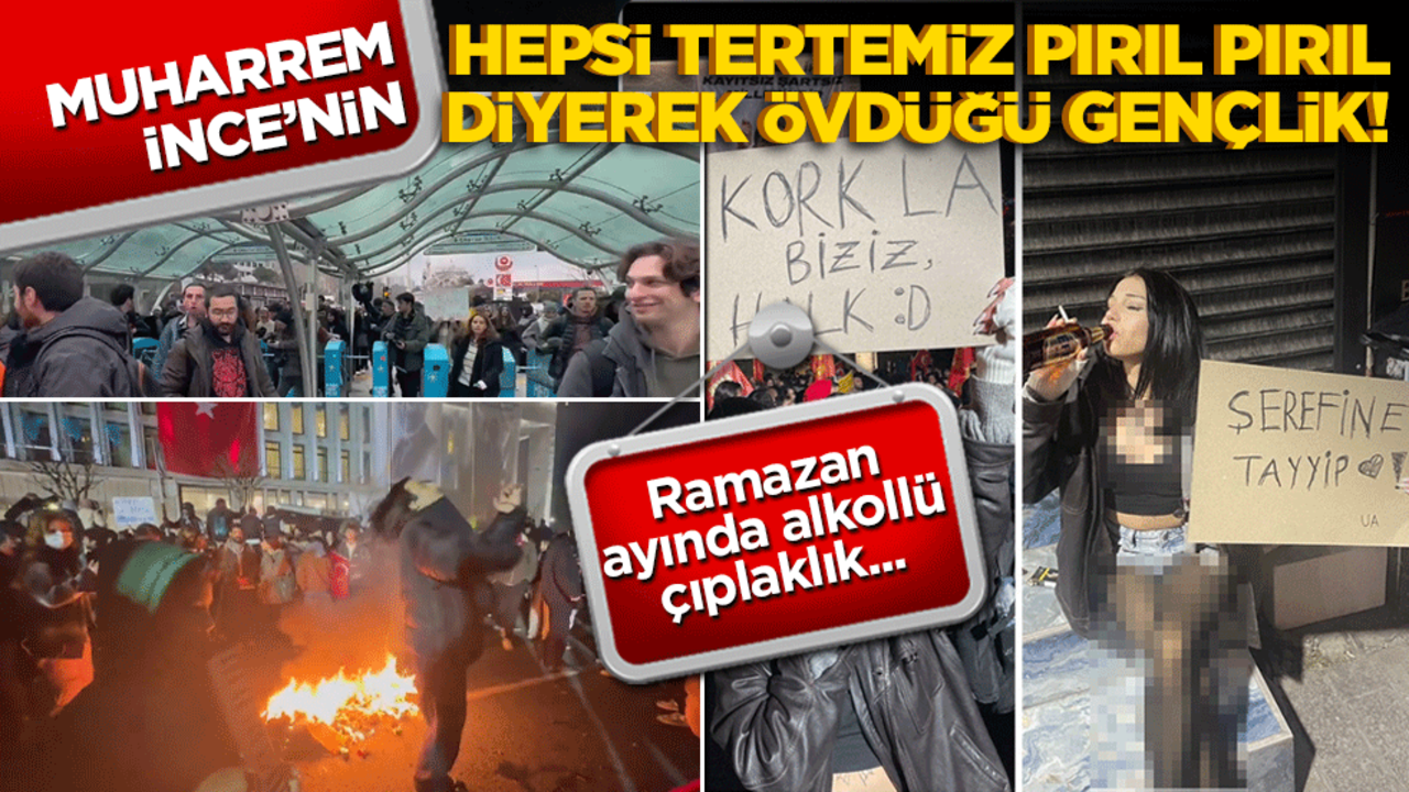 Muharrem İnce’nin hepsi tertemiz pırıl pırıl diyerek övdüğü gençlik! Ramazan ayında alkollü çıplaklık…