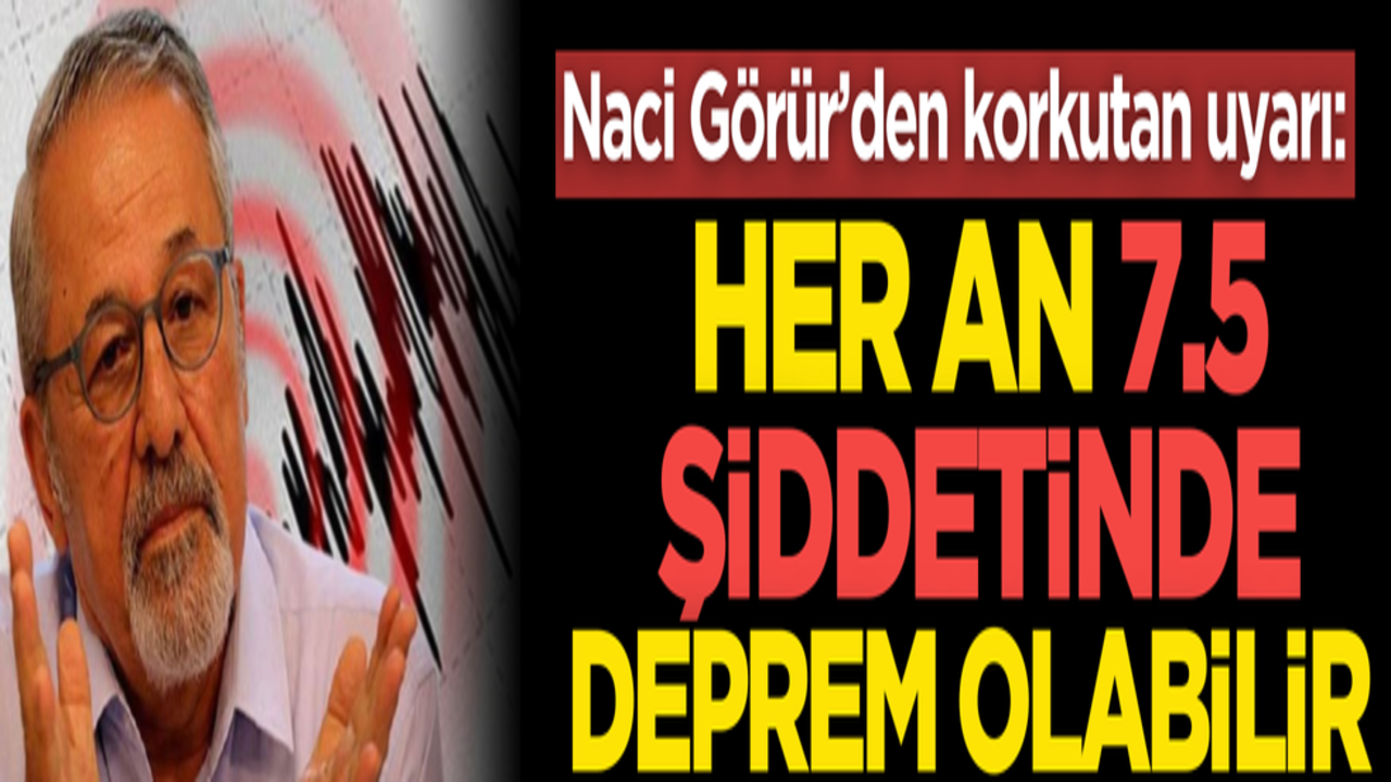 Naci Görür adres vererek uyardı: ‘Her an 7.5 şiddetinde deprem olabilir’