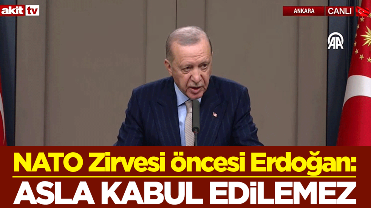 NATO Zirvesi öncesi Cumhurbaşkanı Erdoğan: İsrail'in pervasız adımları asla kabul edilemez