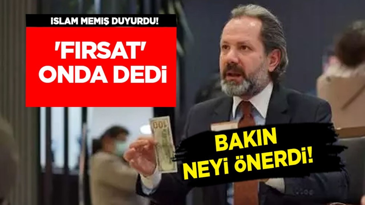 Ne dolar, ne döviz, ne de altın! İslam Memiş: 'Fırsat onda' var dedi! Yeni tahmin