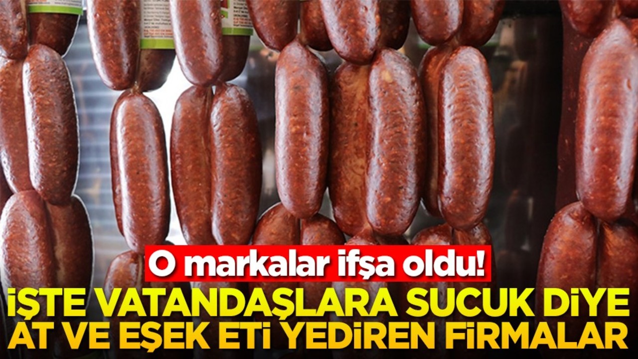O markalar ifşa oldu! İşte vatandaşlara sucuk diye at ve eşek eti yediren firmalar