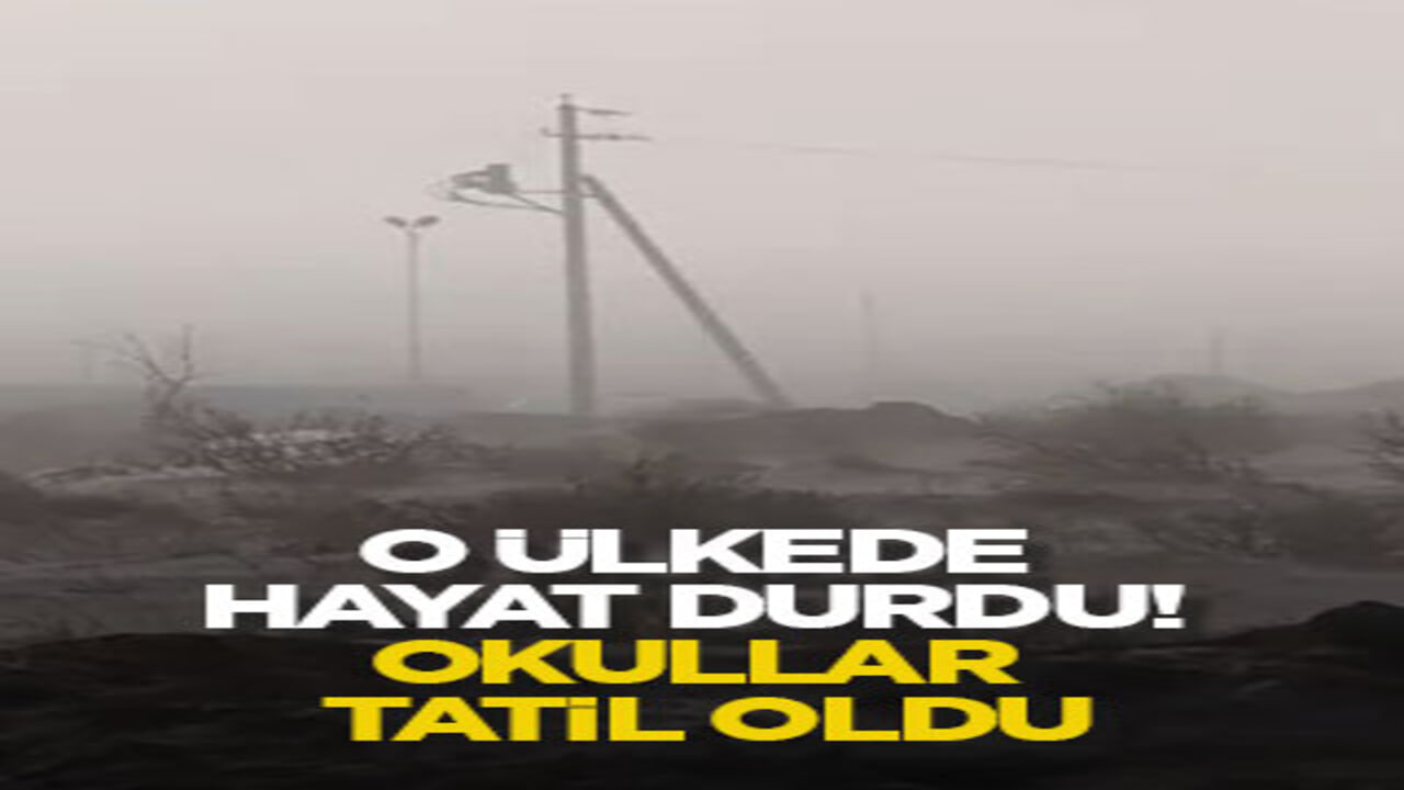 O ülkede hayat durdu! Okullar tatil oldu