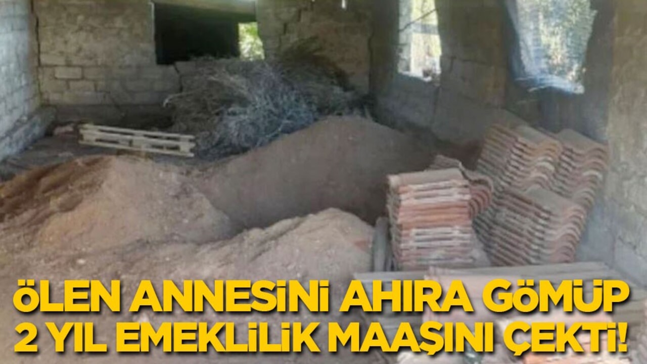 Ölen annesini ahıra gömüp 2 yıl emeklilik maaşını çekti!