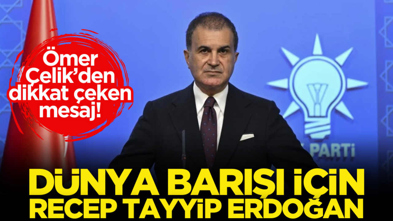 Ömer Çelik: Dünya barışı için Recep Tayyip Erdoğan!