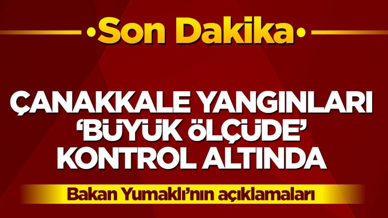 Orman kahramanları gece boyu çalıştı! Bakan Yumaklı: Çanakkale yangını büyük ölçüde kontrol altında