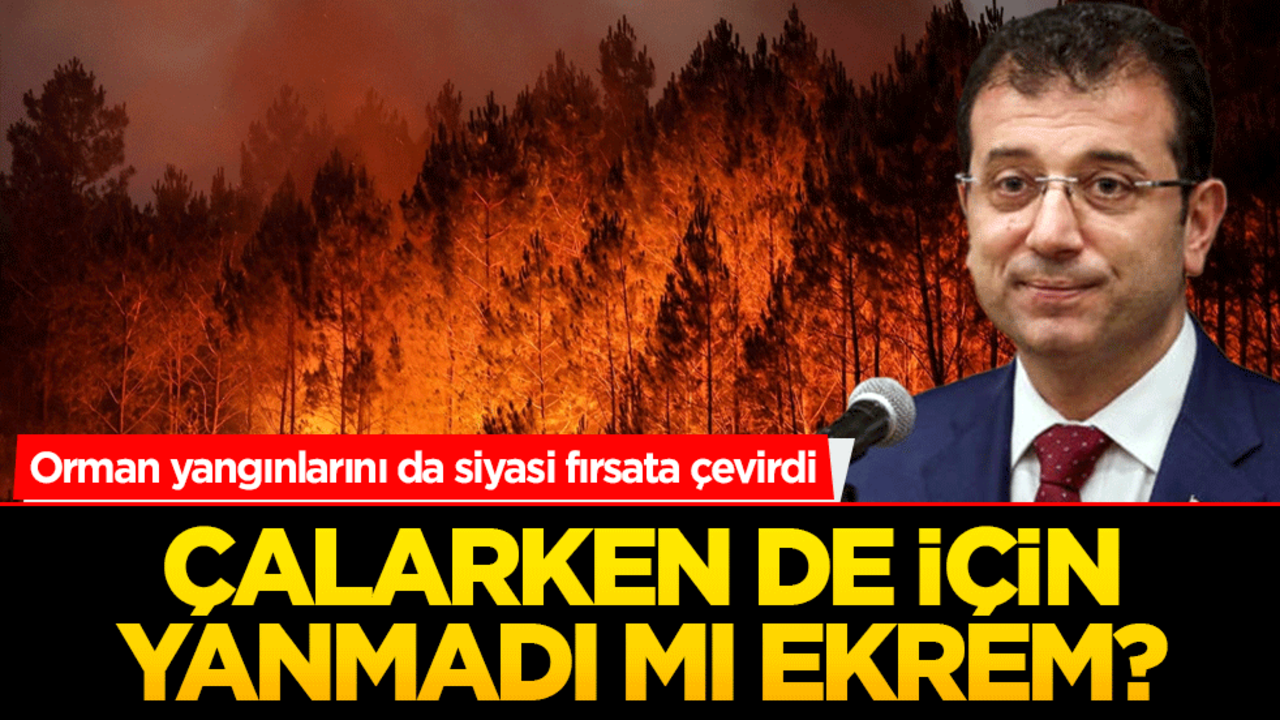 Orman yangınlarını da siyasi fırsata çevirdi Çalarken de için yanmadı mı Ekrem?
