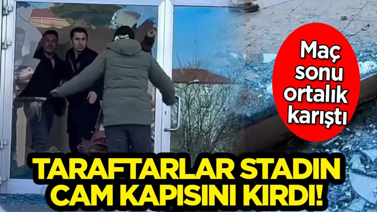 Maç sonu taraftarlar stadın cam kapısını kırdı: Büyük kriz patlak verdi