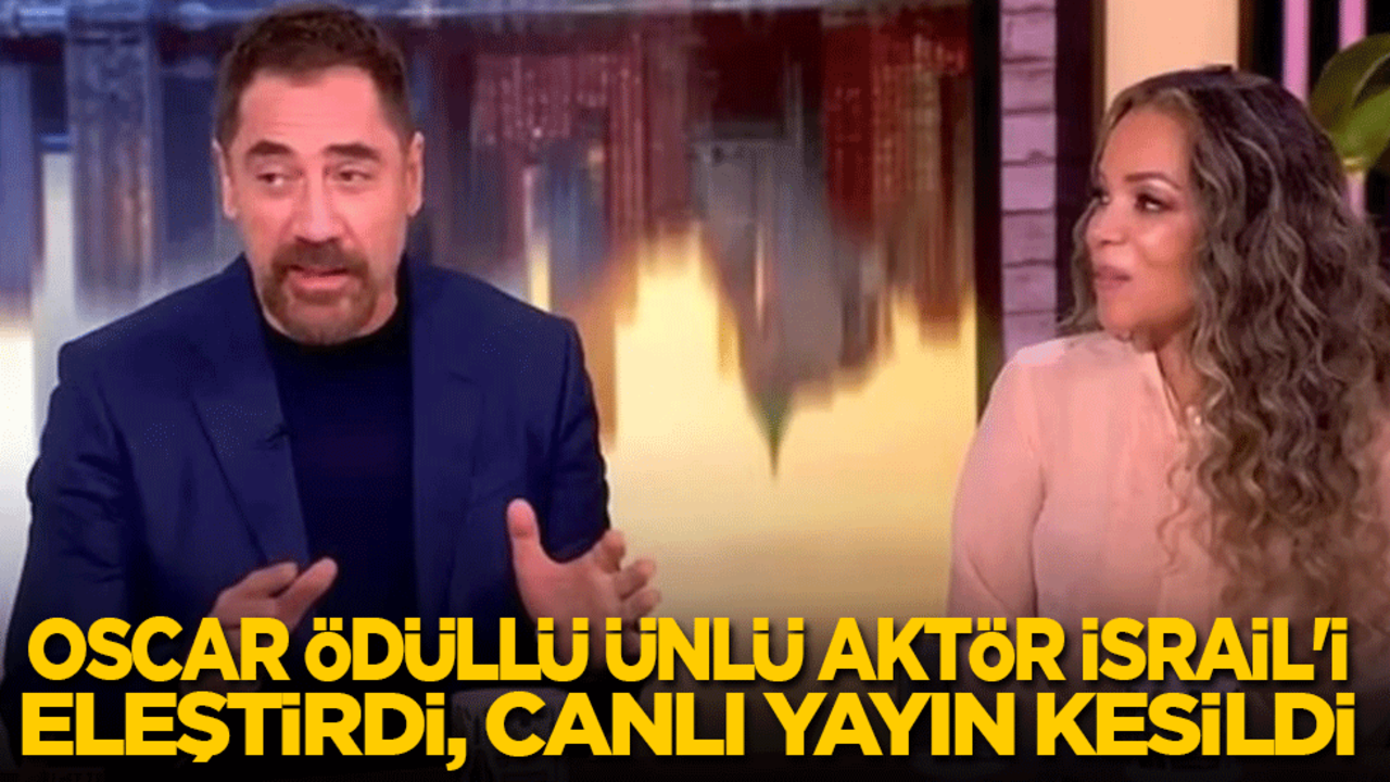 Oscar ödüllü ünlü aktör İsrail'i eleştirdi, canlı yayın kesildi!