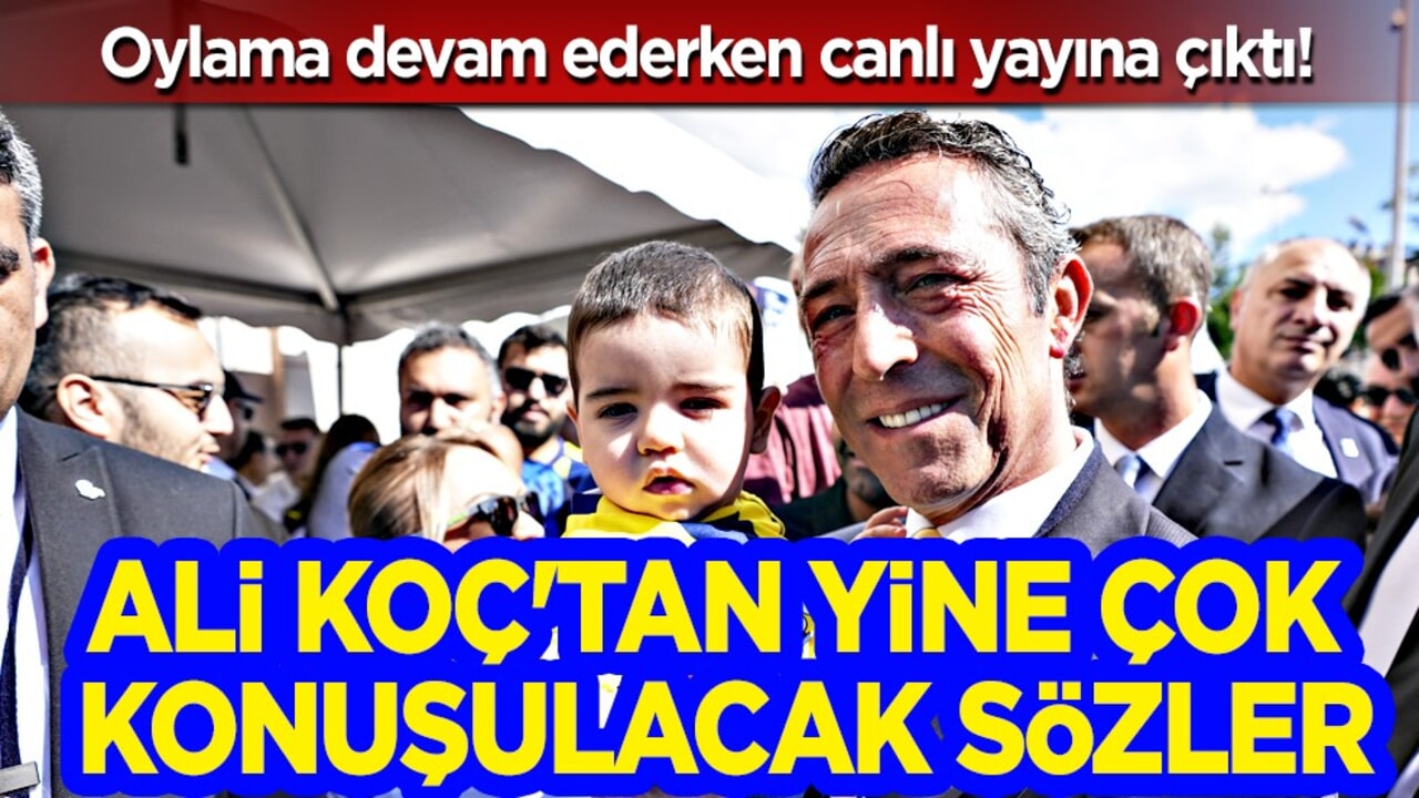 Oylama devam ederken canlı yayına çıktı! Ali Koç'tan yine çok konuşulacak sözler