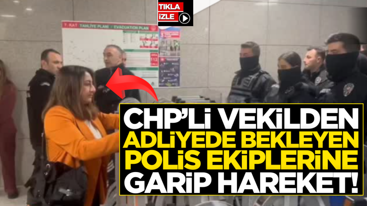 Özgür Özel çatışalım demişti! CHP’li vekilden adliyede polise garip hareket