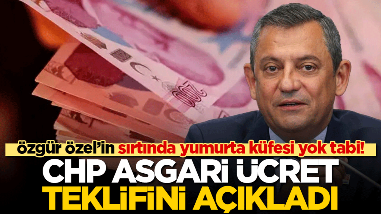 Özgür Özel'in sırtında yumurta küfesi yok tabi! CHP asgari ücret teklifini açıkladı