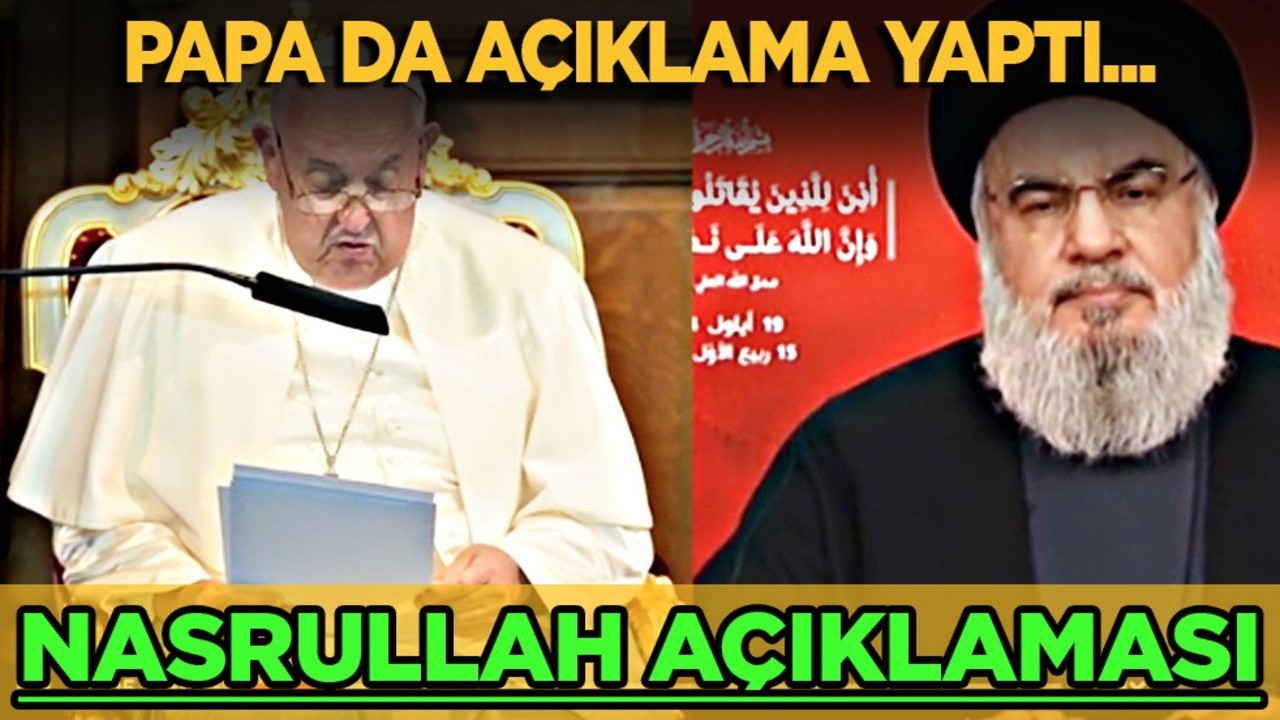 Papa'dan Nasrallah sorusuna cevap! Katil İsrail'in Lübnan'a saldırısı hakkında sert tepki gösterdi