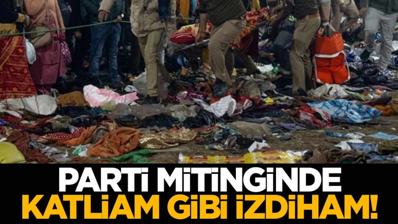 Parti mitinginde katliam gibi izdiham!