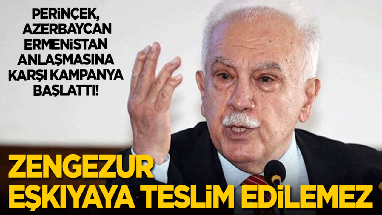 Perinçek, Azerbaycan-Ermenistan anlaşmasına karşı kampanya başlattı! Zengezur eşkıyaya teslim edilemez