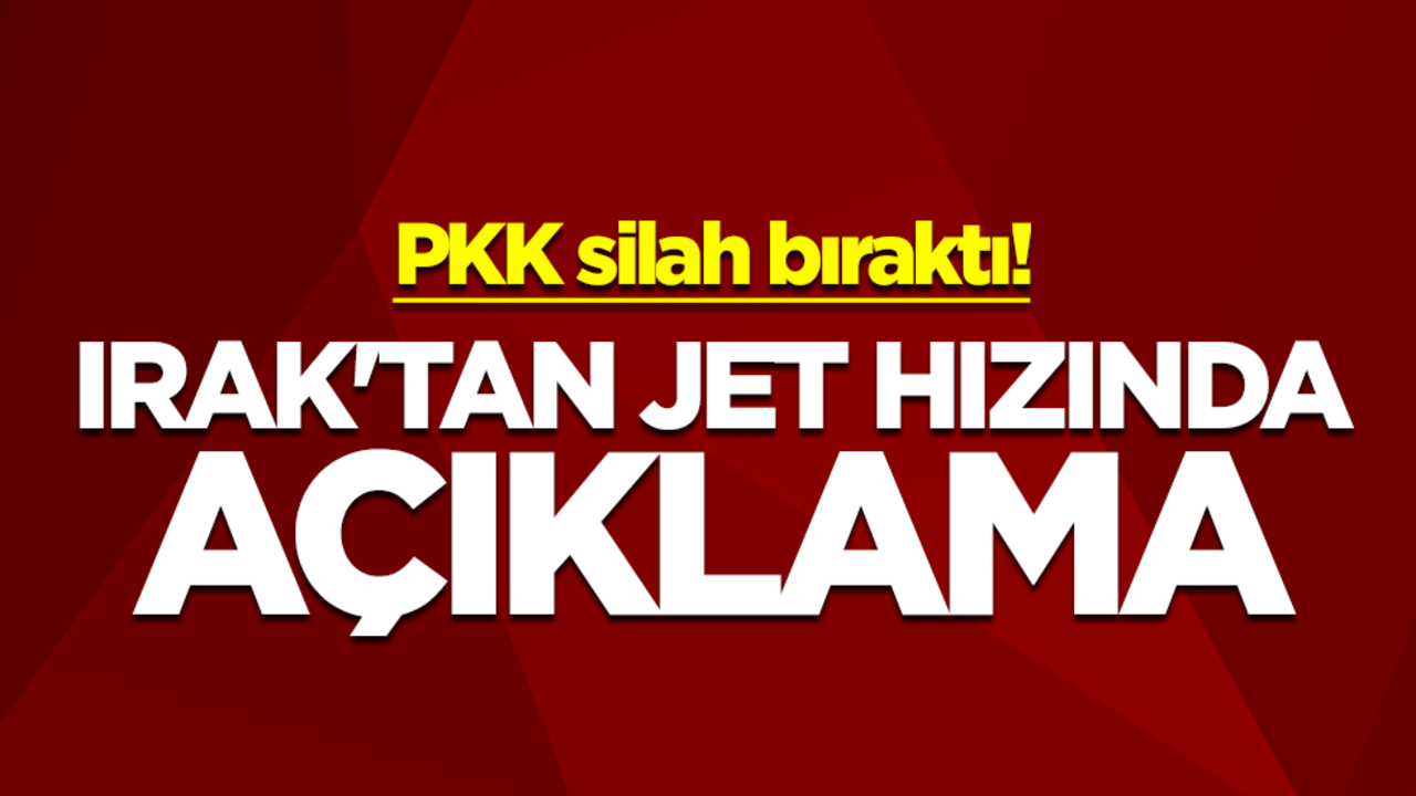 PKK silah bıraktı! Irak'tan jet hızında açıklama