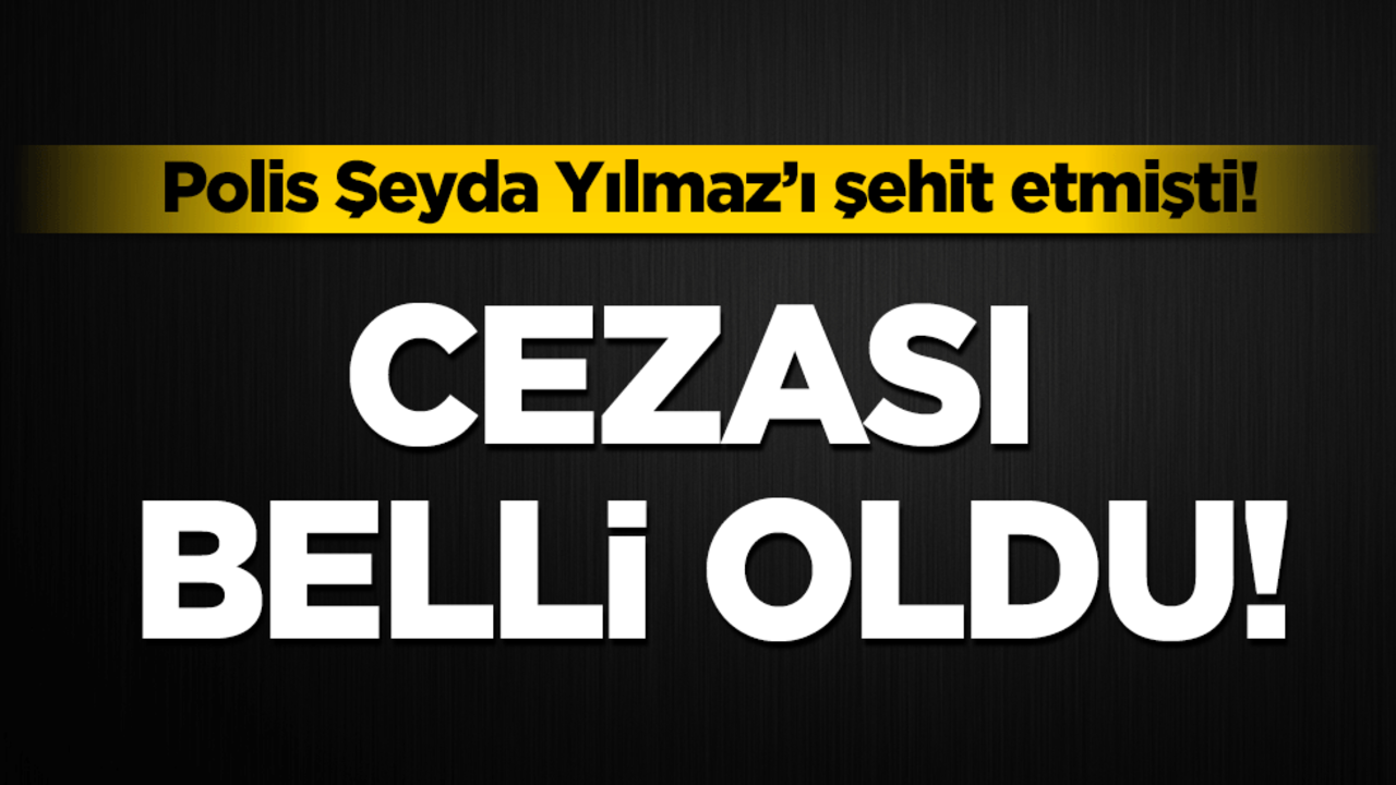 Polis Şeyda Yılmaz'ı şehit etmişti: Cezası belli oldu!!!