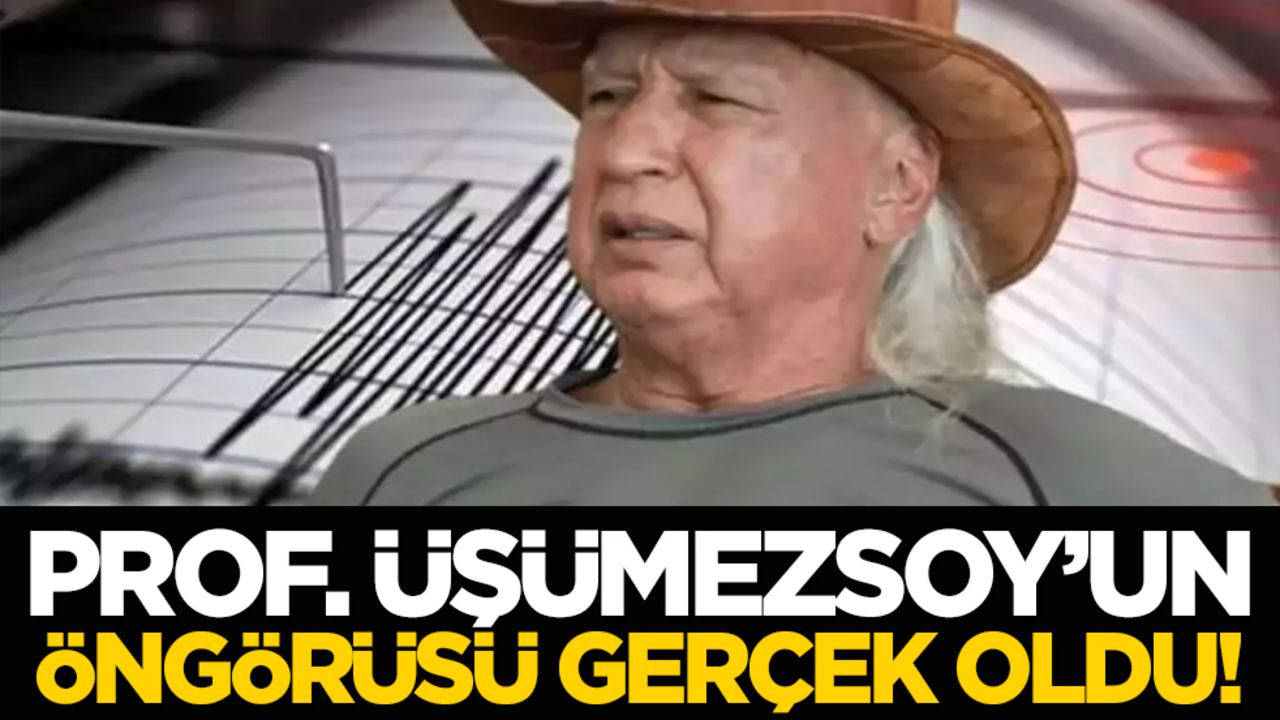 Prof. Üşümezsoy’un öngörüsü gerçek oldu!