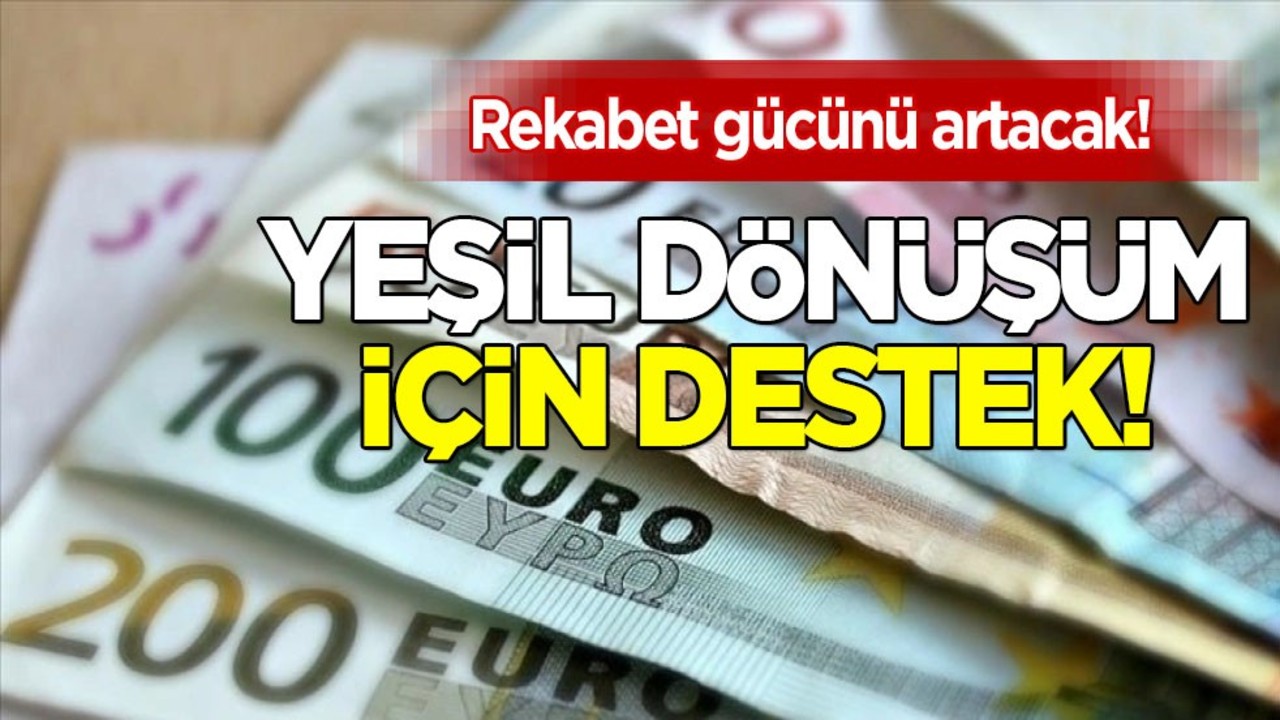 Rekabet gücünü artırmak için ihracatçılara yeşil dönüşüm: 1 milyar Euro verecekler!