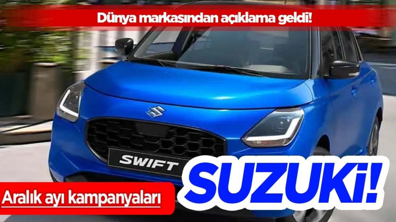 Türkiye'ye Suzuki, Aralık ayı kampanya emrini verdi! İşte fiyatlar, özel nakit indirim 