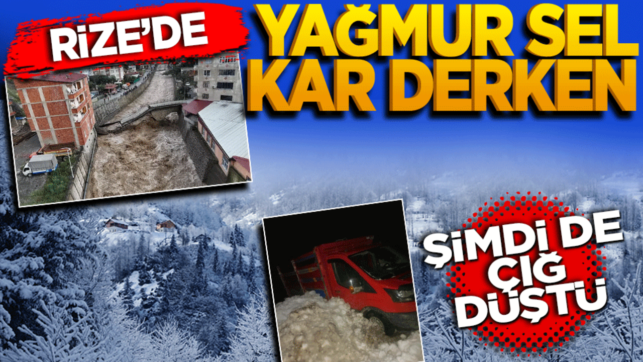 Rize'de yağmur, sel, kar derken şimdi de çığ düştü