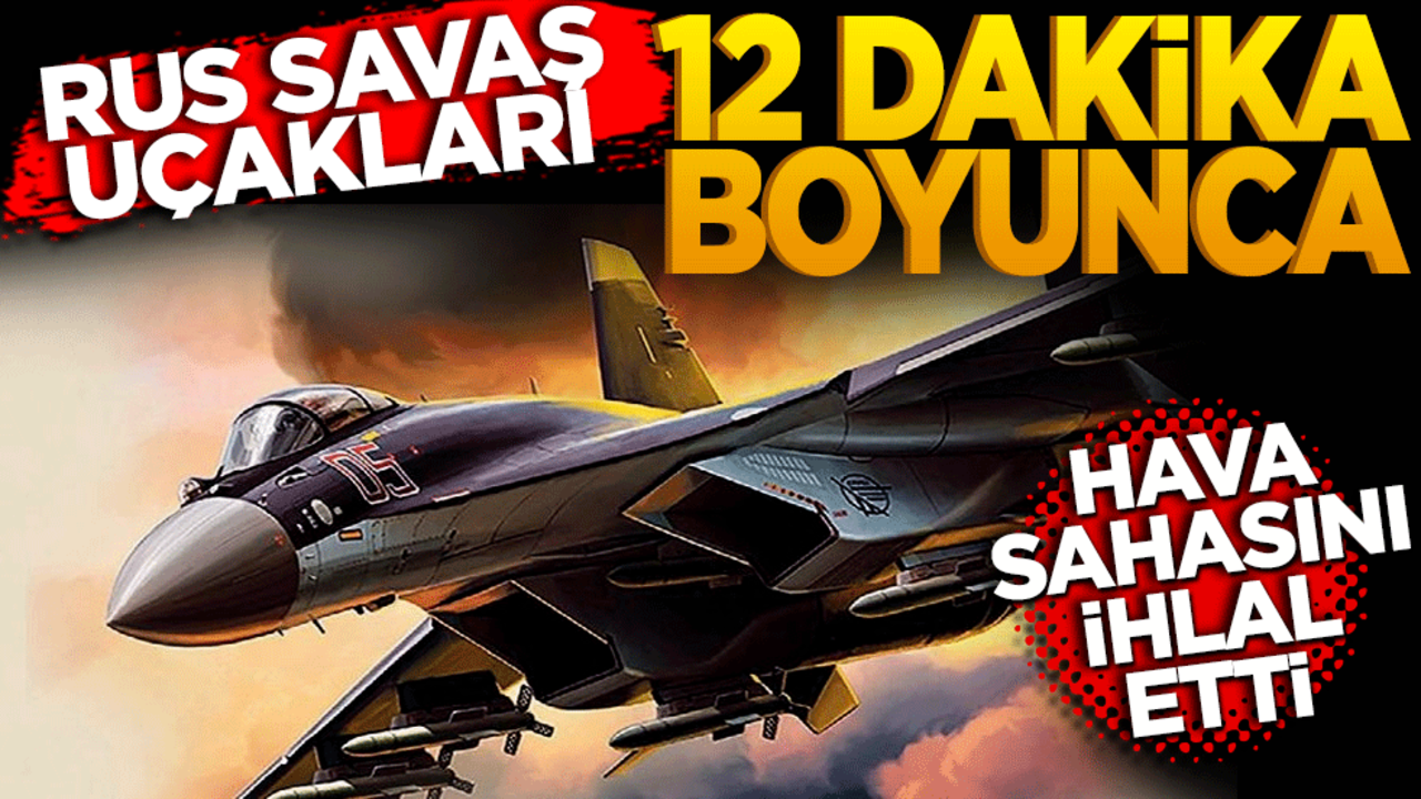 Rus savaş uçakları 12 dakika boyunca hava sahasını ihlal etti