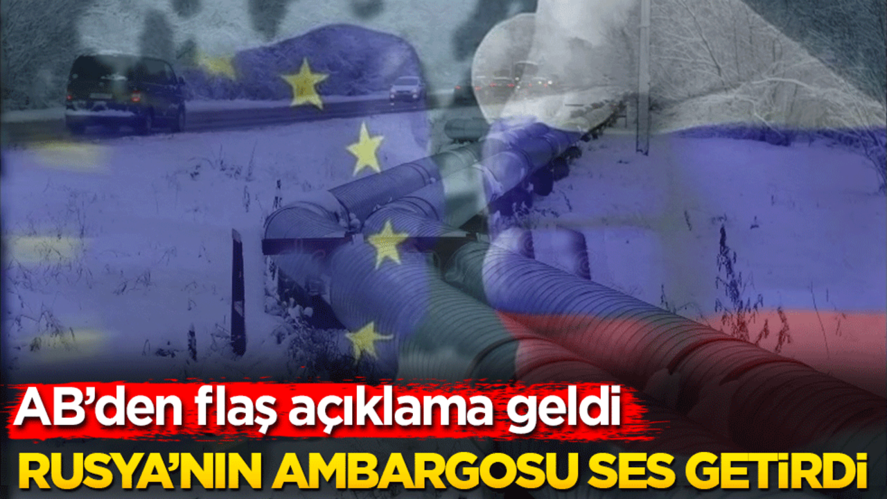 Rusya’nın ambargosu ses getirdi! AB’den flaş açıklama geldi