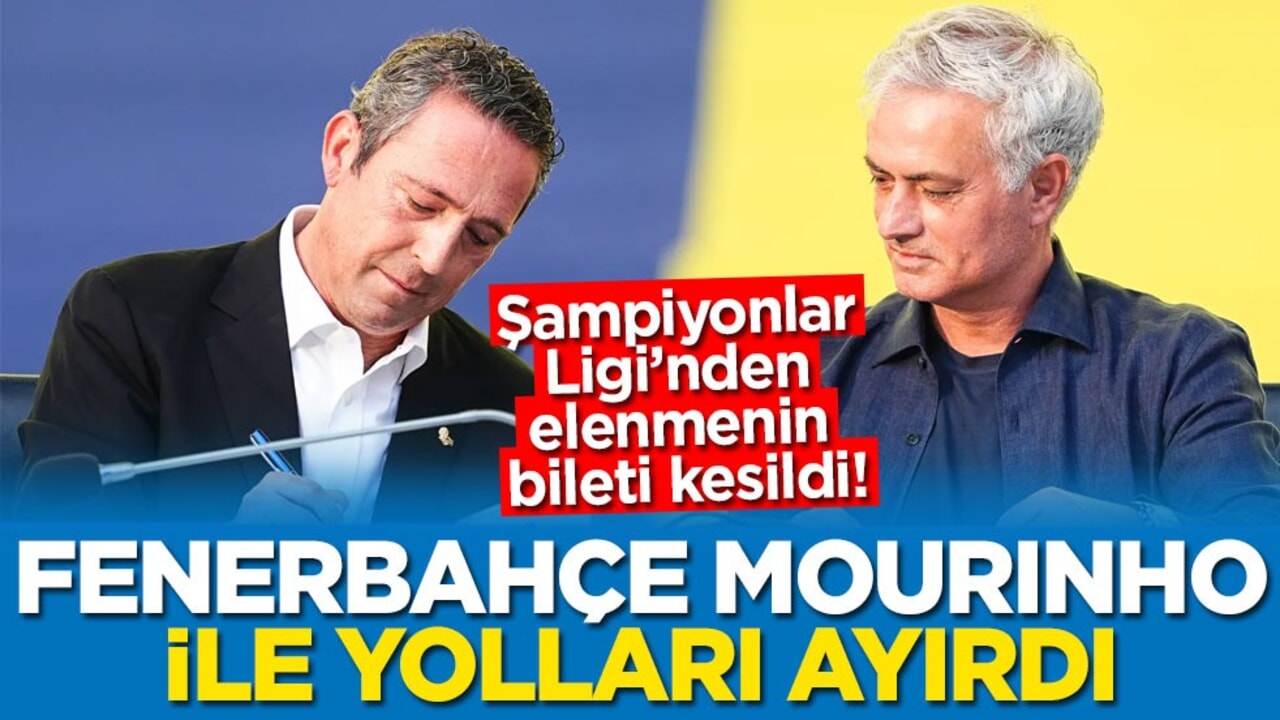 Şampiyonlar Ligi'nden elenmenin bileti kesildi! Fenerbahçe Mourinho ile yolları ayırdı