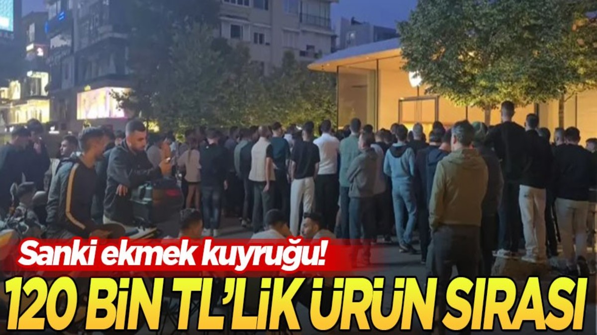 Sanki ekmek kuyruğu! 120 bin TL'lik o ürün için geceden sıraya girdiler