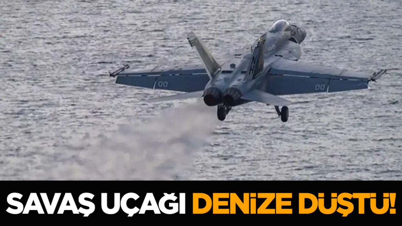 Savaş uçağı denize düştü!