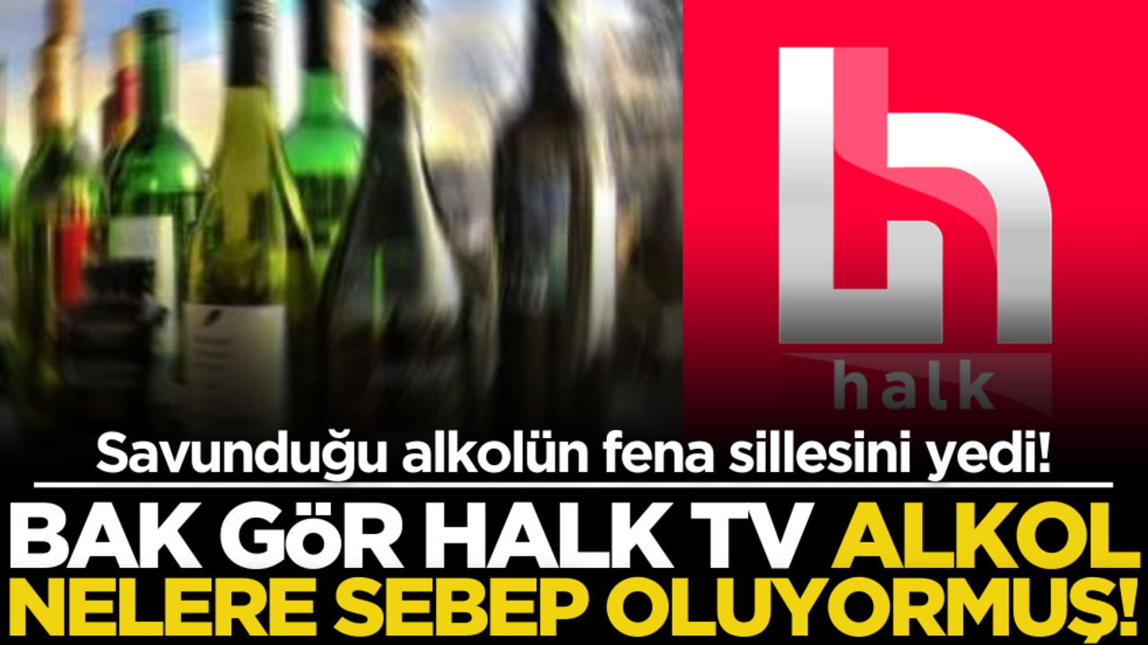 Savunduğu alkolün fena sillesini yedi! Bak gör Halk Tv, alkol nelere sebep oluyormuş