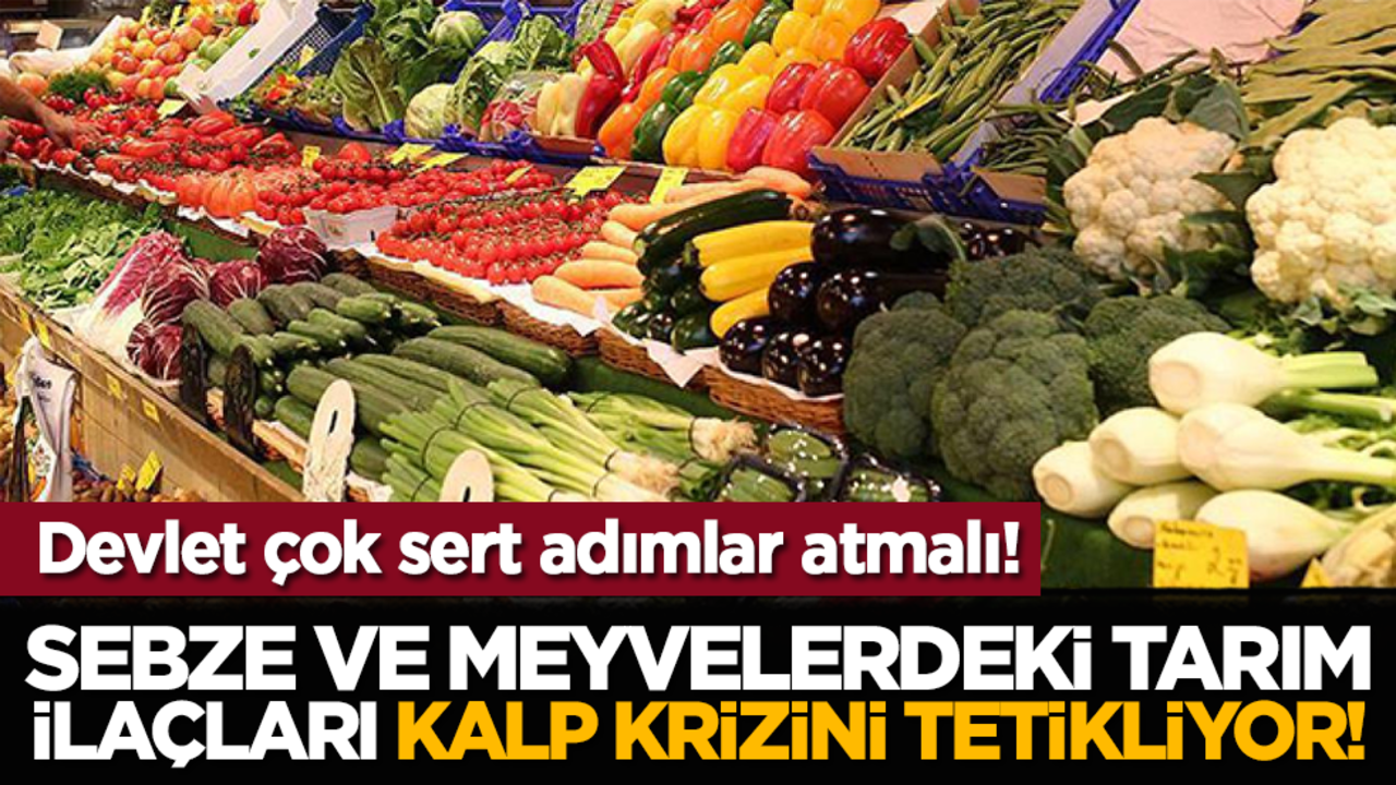 Sebze ve meyvelerdeki tarım ilaçları kalp krizini tetikliyor! Devlet çok sert adımlar atmalı!