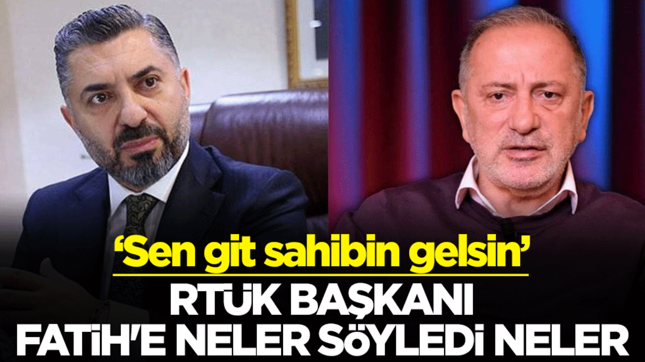 ‘Sen git sahibin gelsin’ RTÜK Başkanı Ebubekir Şahin Fatih Altaylı'ya neler söyledi neler