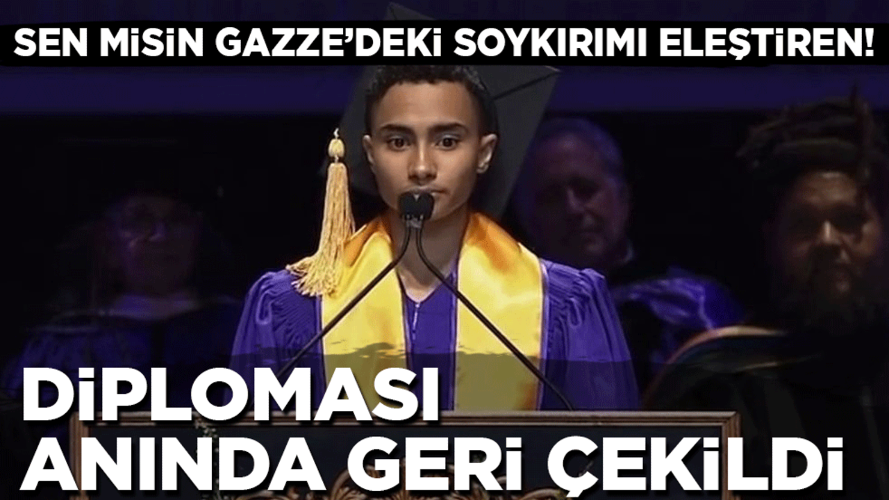 Sen misin Gazze’deki soykırımı eleştiren! Üniversite diploması anında geri çekildi!