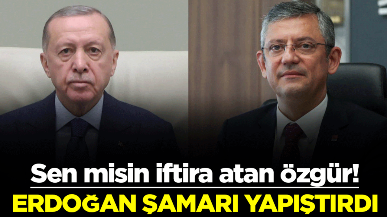 Sen misin iftira atan Özgür! Erdoğan şamarı yapıştırdı