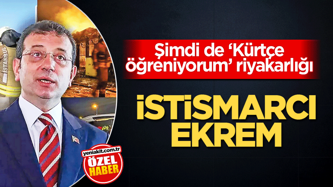 Şimdi de ‘Kürtçe öğreniyorum’ riyakarlığı! İstismarcı Ekrem