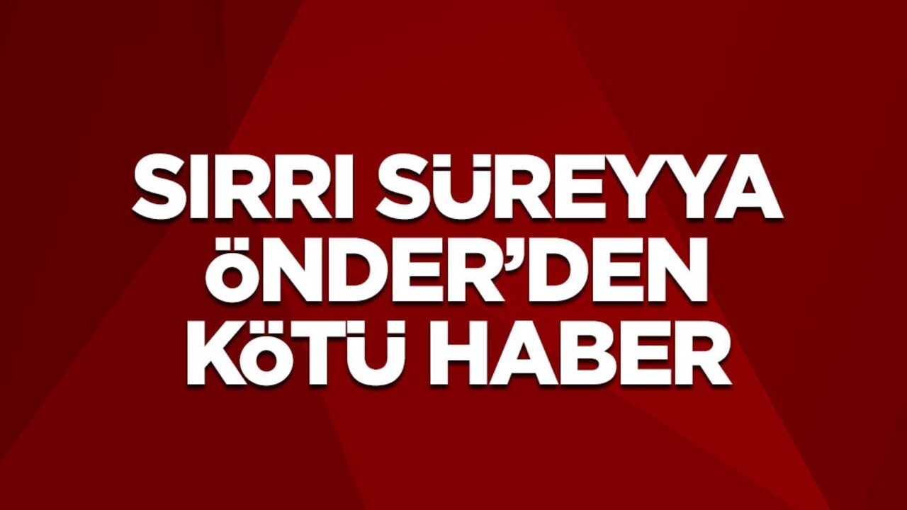 Sırrı Süreyya Önder'den kötü haber