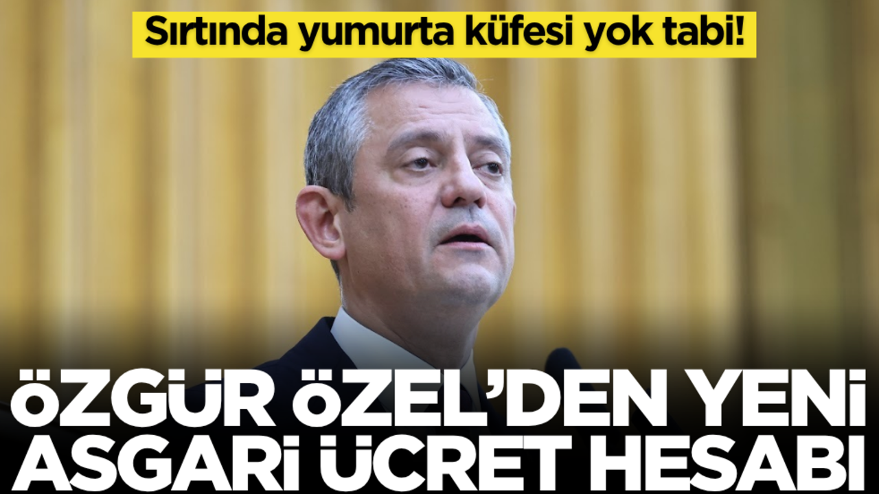 Sırtında yumurta küfesi yok tabi! Özgür Özel’den yeni asgari ücret hesabı