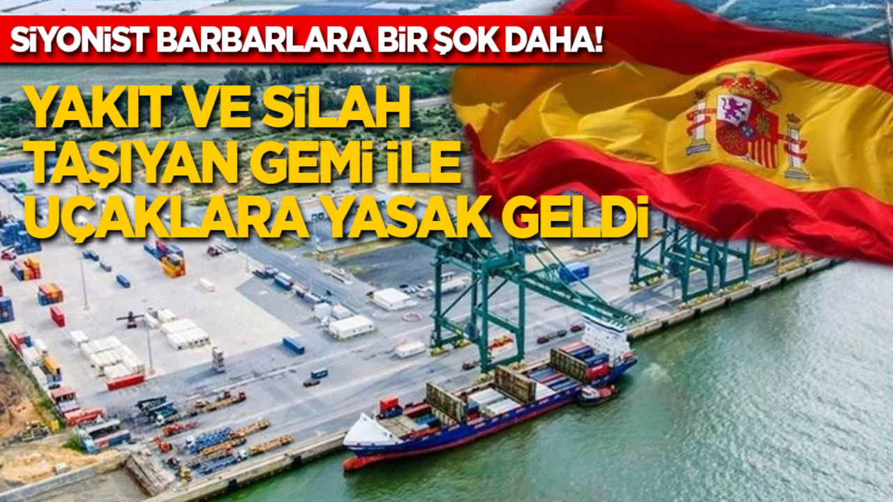 Siyonist barbarlara bir şok daha! Yakıt veya silah taşıyan gemi ile uçaklara yasak geldi