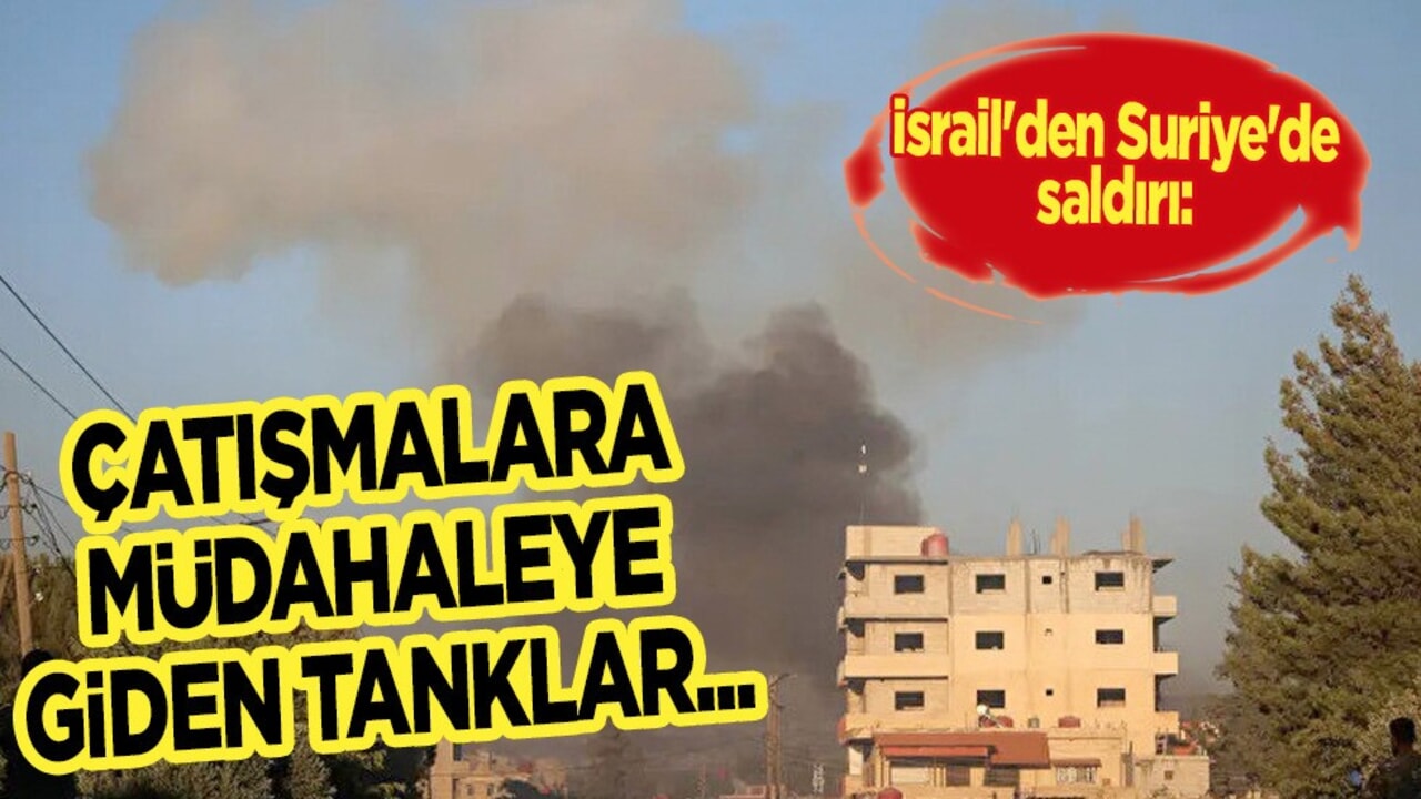 Siyonist İsrail'den Suriye'de operasyon: Saldırı sonrası müdahaleye giden tanklar vuruldu! Çok sayıda askeri öldü