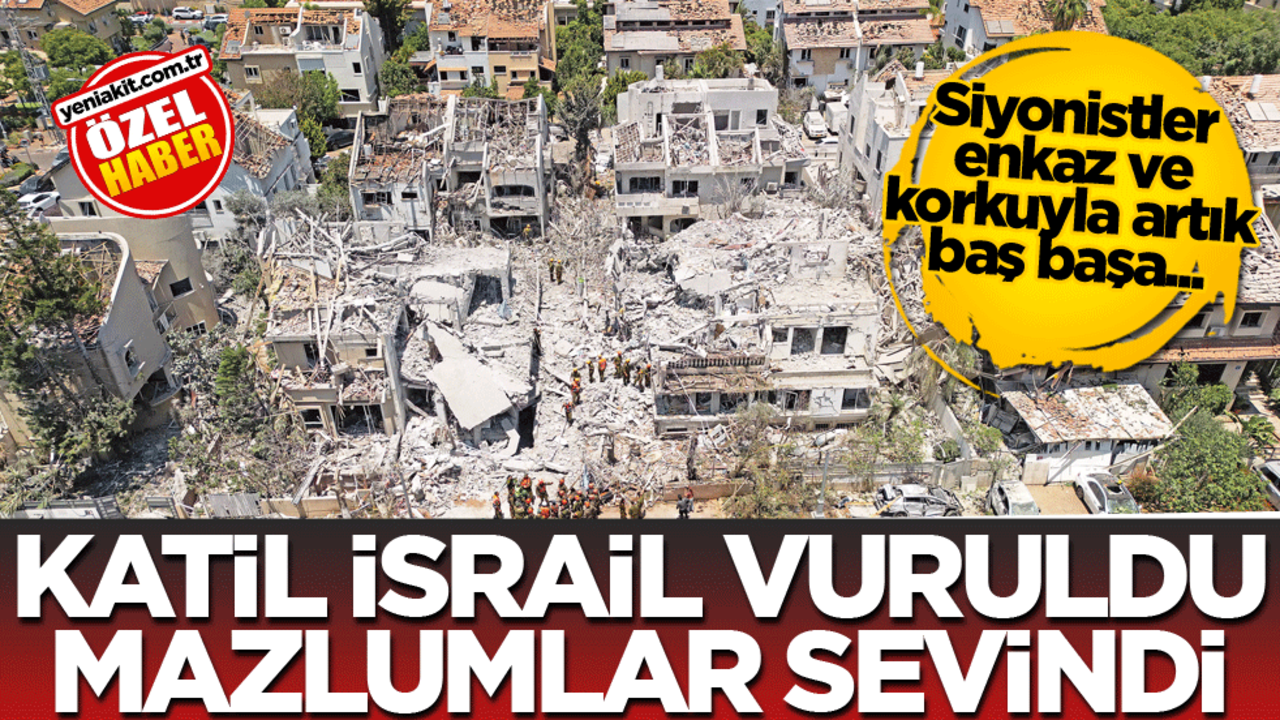 Siyonistler enkaz ve korkuyla artık baş başa...! Katil İsrail vuruldu mazlumlar sevindi